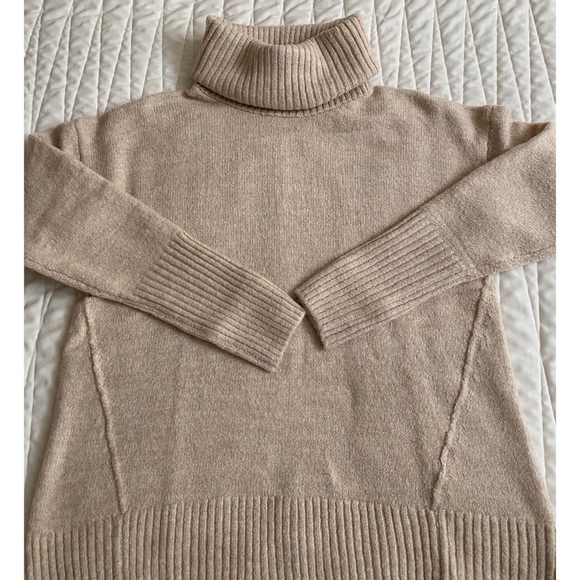 Gap Brushed Turtleneck Sweater In Camel 